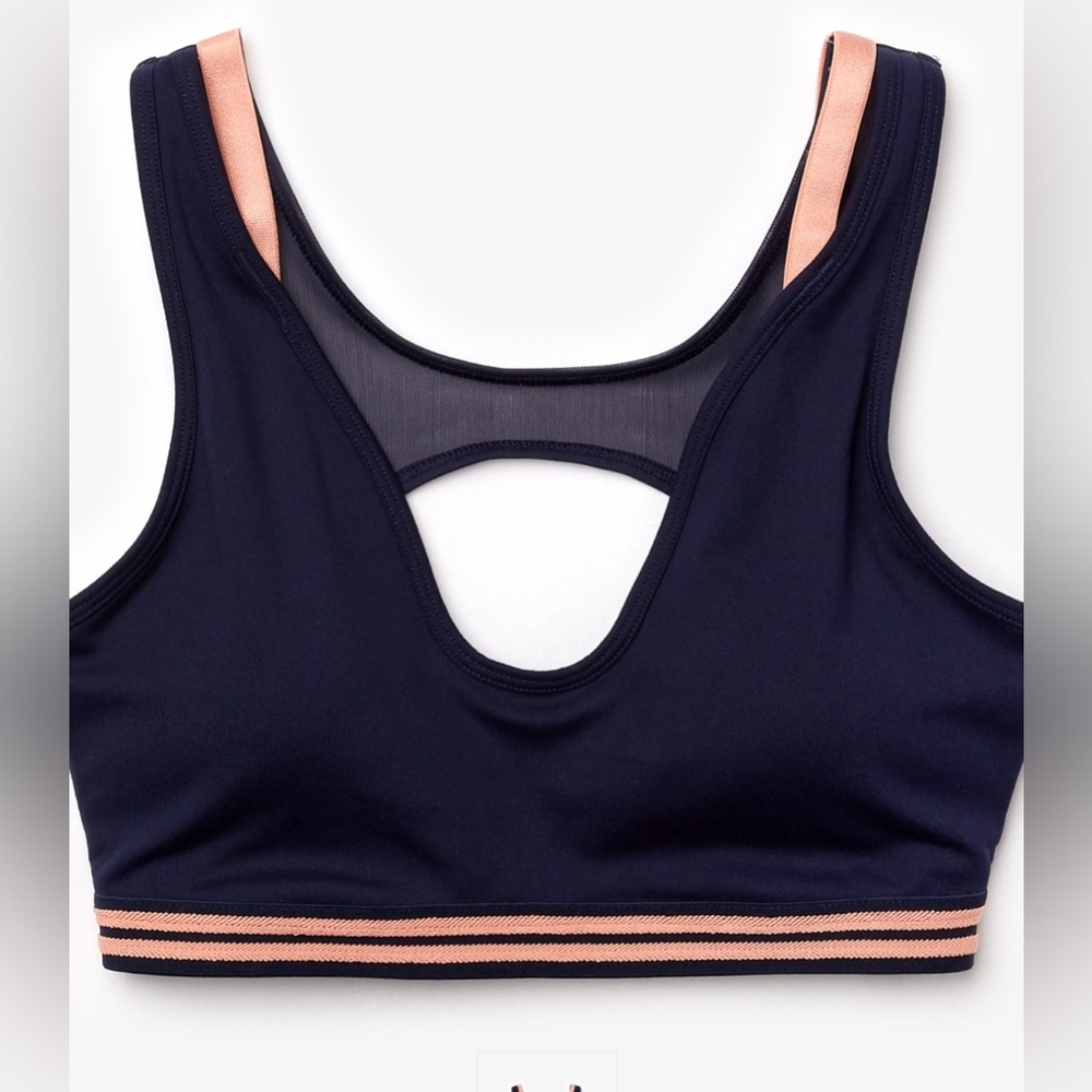 Lacoste Navy and Pink Sports Bra